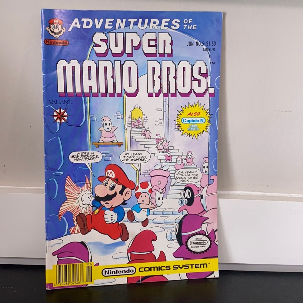 Adventures of Super Mario Bros Comic Issue 5 1991 Valiant Series 2 Toad Cover